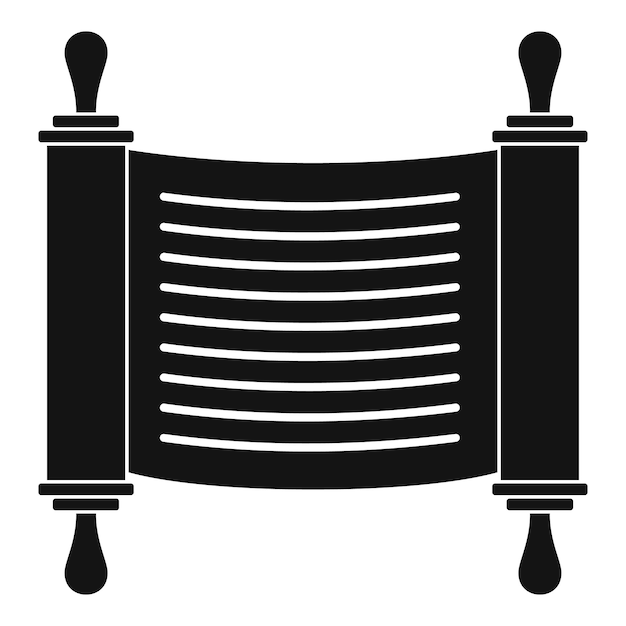 Torah scroll-pictogram Eenvoudige illustratie van Torah scroll vector pictogram voor webdesign geïsoleerd op een witte achtergrond