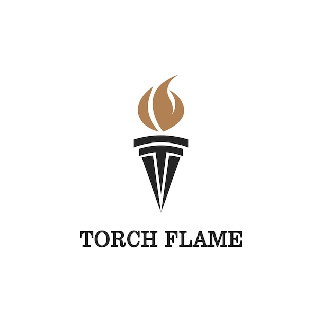 Torch Flame icon logo design