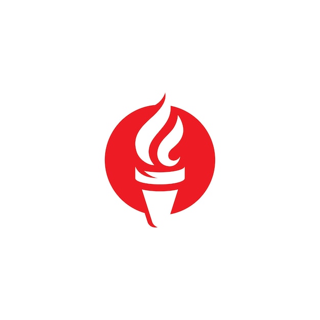 Факел пламени логотип значок вектор шаблон