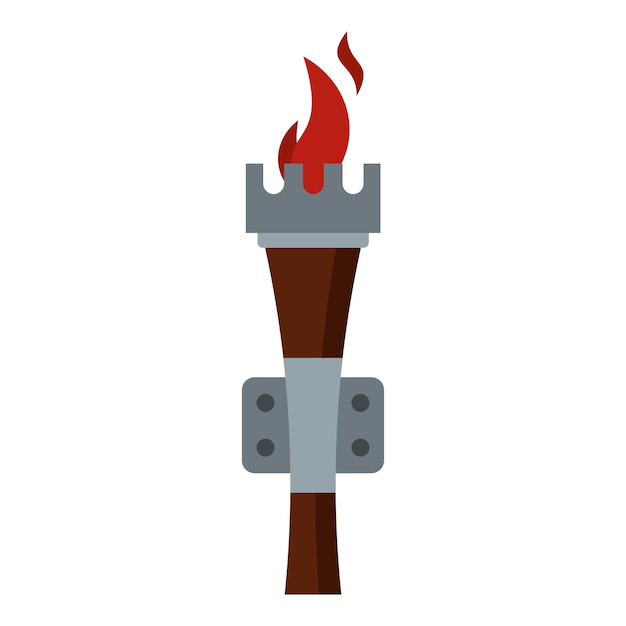 Torch icon Flat illustration of torch vector icon for web design