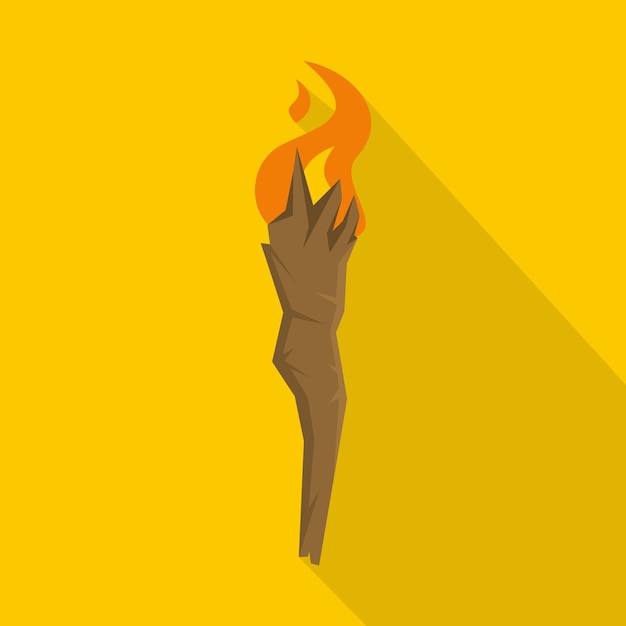 Torch icon flat illustration of torch vector icon for web