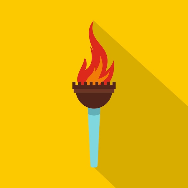 Torch icon flat illustration of torch vector icon for web