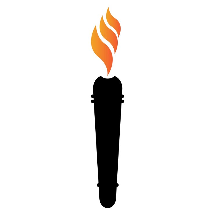 Vector torch icon vector illustration design template