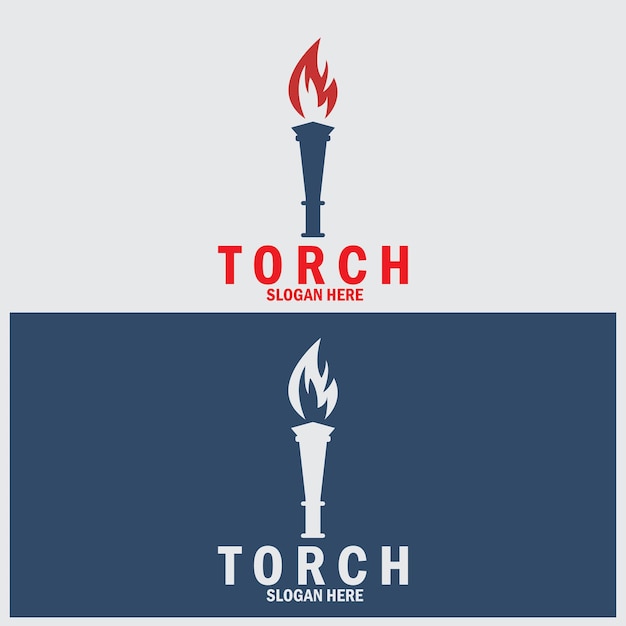 Torch icon vector illustration template design