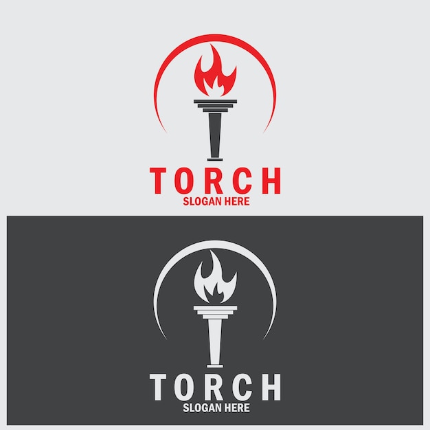 Torch icon vector illustration template design