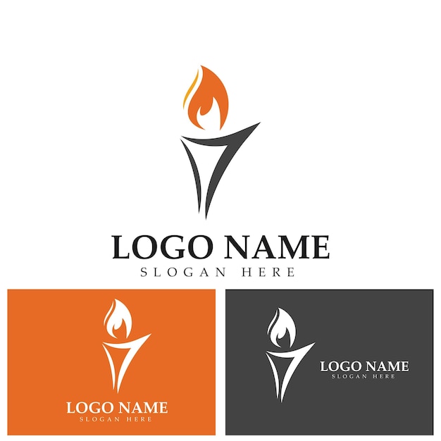 Torch icon Vector image for logos websites applications and thematic design