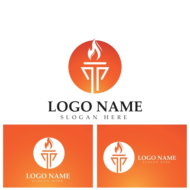 Torch icon Vector image for logos websites applications and thematic design