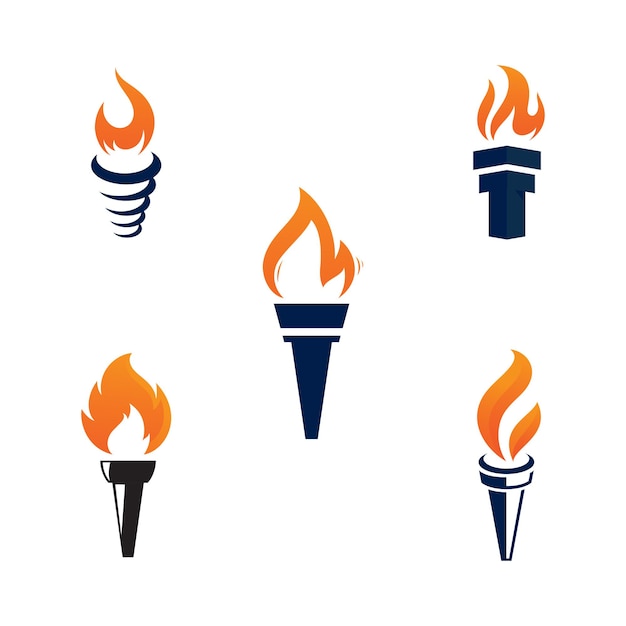 Torch icon. Vector image for logos, websites, applications and thematic design