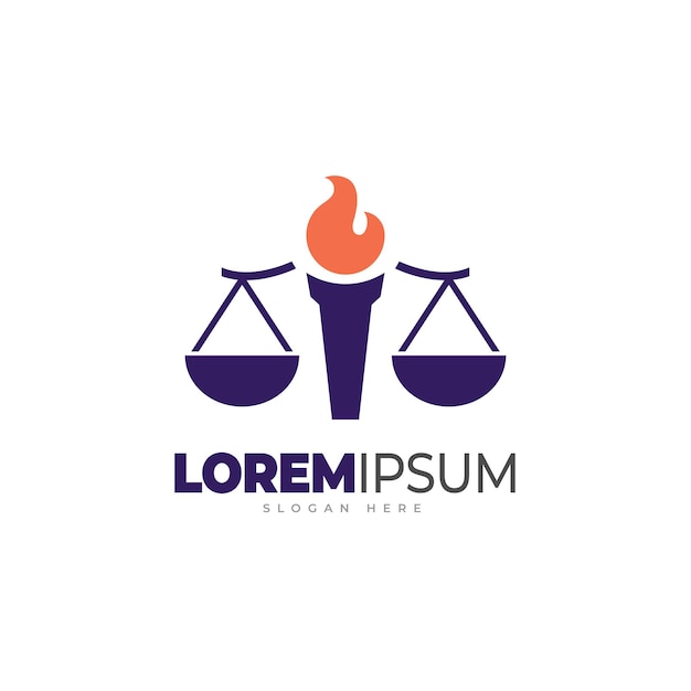 Torch law firm logo template