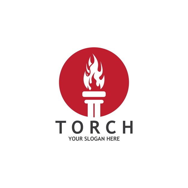 Шаблон дизайна логотипа Torch Light Vector