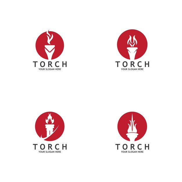 Шаблон дизайна логотипа Torch Light Vector