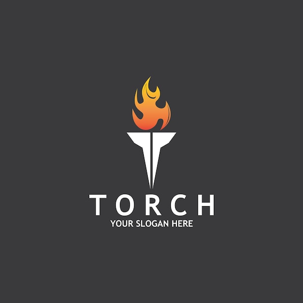 Шаблон дизайна логотипа Torch Light Vector