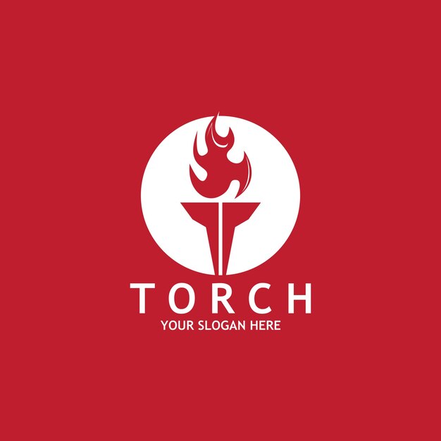 Шаблон дизайна логотипа Torch Light Vector