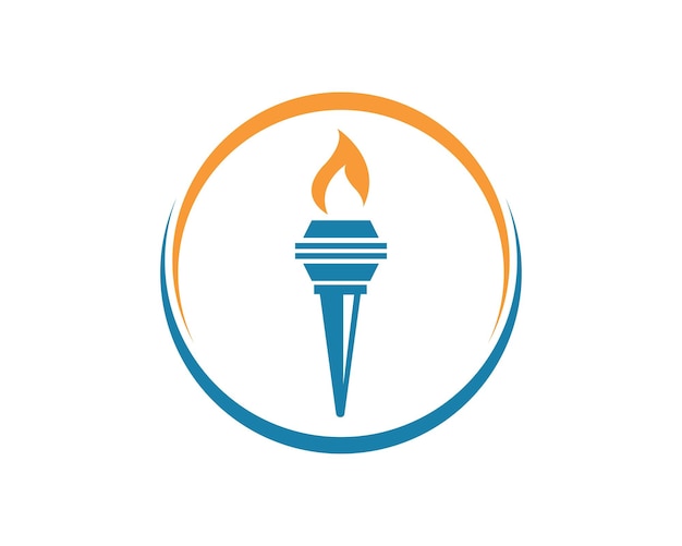 Torch logo icon illustration vector design