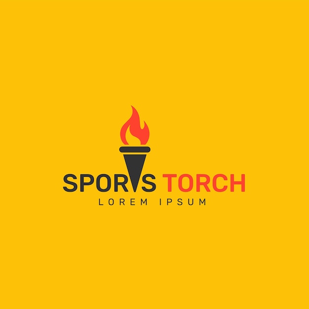 Vector torch logo illustration