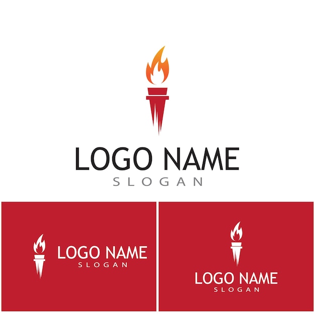 Torch  Logo Template vector symbol illustration design