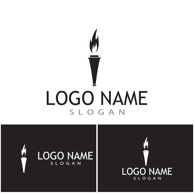 Torch  Logo Template vector symbol illustration design