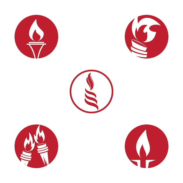 Torch Logo Template vector symbool illustratie ontwerp