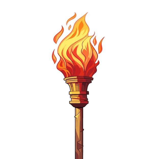 Torch vector on white background