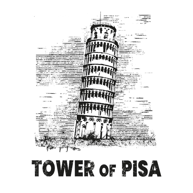 Vector toren van pisa