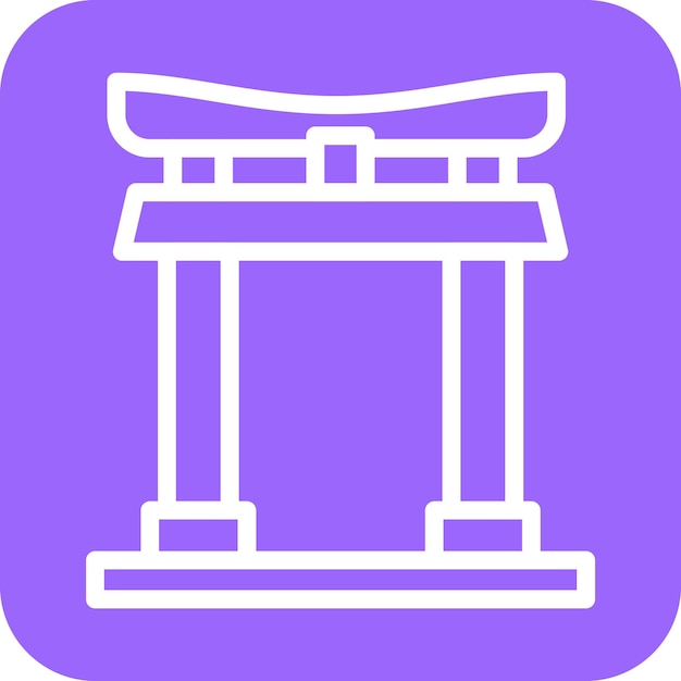 Torii Gate Icon Style