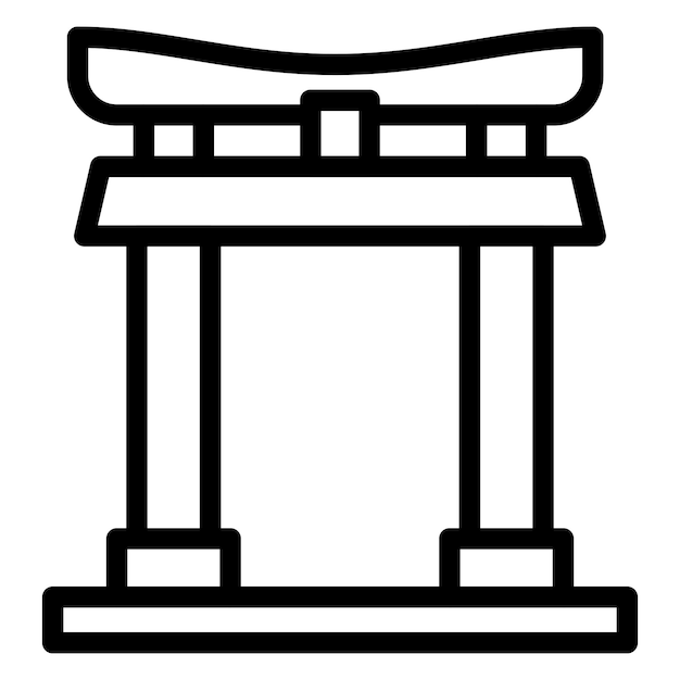 Vector torii gate icon style