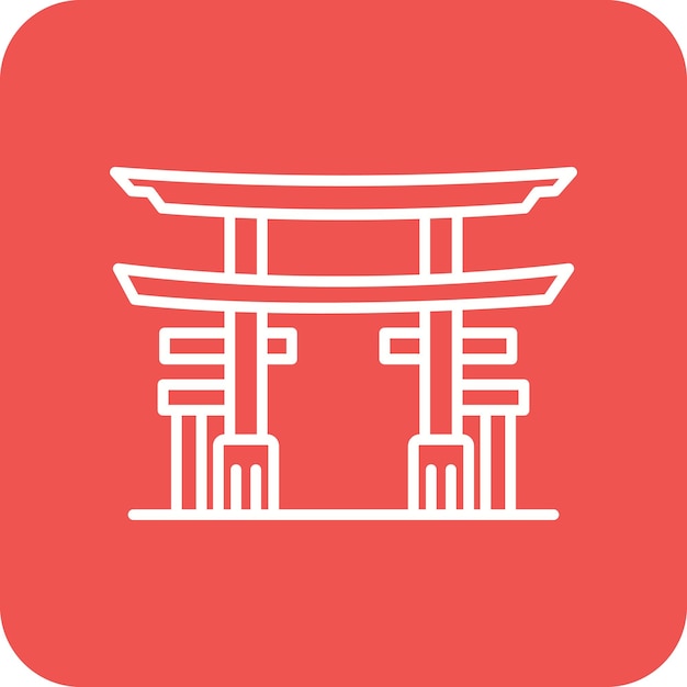 Vector torii gate icon vector image can be used for landmarks