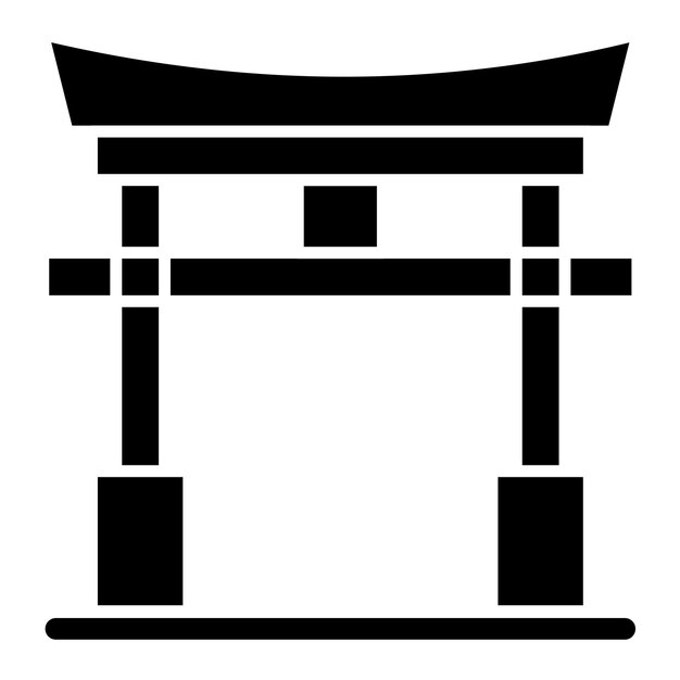 Torii Gate Vector Illustration Style