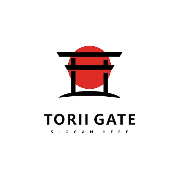 Torii logo pictogram Japans vector illustratie ontwerp