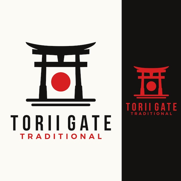 torii poort vector sjabloon Japanse cultuur togite gebouw grafische illustratie