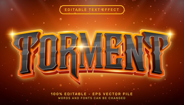 torment light color 3d text effect and editable text effect