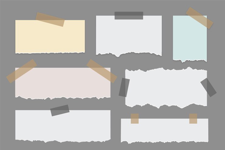 Vector torn paper collection