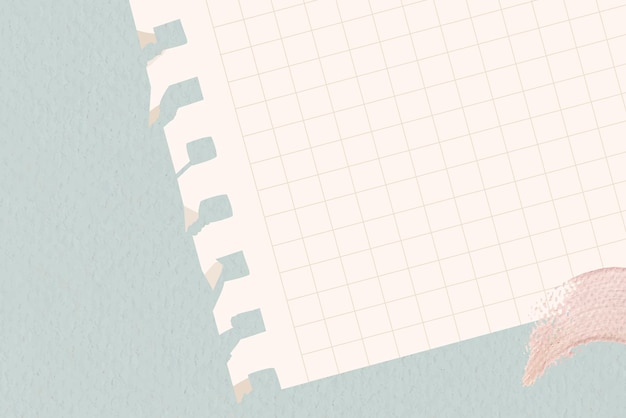 torn paper note on green background vector