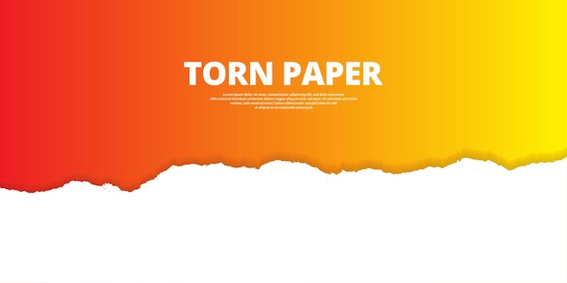 Torn paper red and yellow gradient background