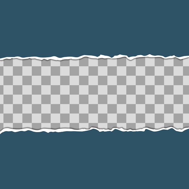 横から青い紙の破れた紙。ベクトルテンプレート紙のデザイン