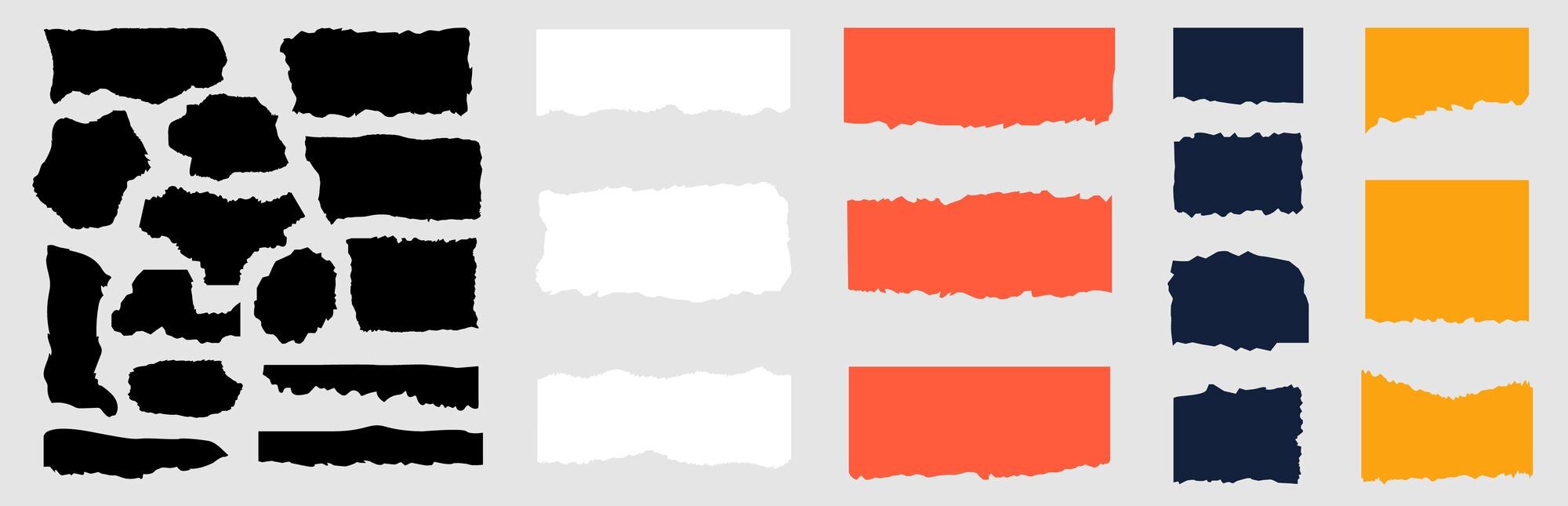 Premium Vector | Torn paper torn sheets of paper vector illustration