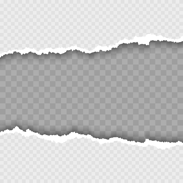 ベクトル 影のある破れた白い紙