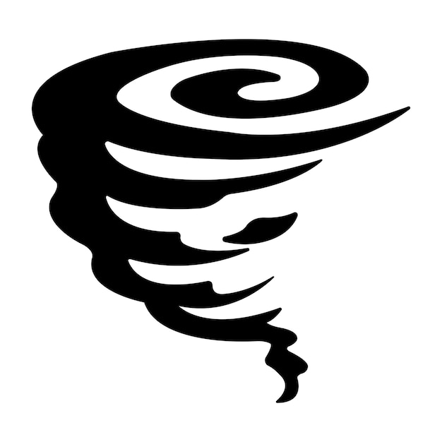 Vettore modello di disegno vettoriale del logo dell'icona tornado