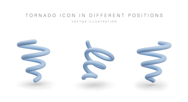 Vettore icona di tornado in stile realistico gigante spirale cattivo tempo minaccia alla vita