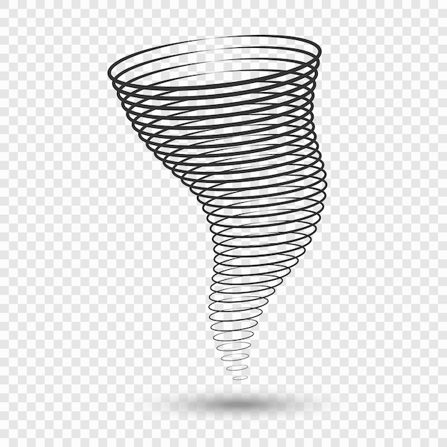 Tornado-illustraties. Symbolen voor weersomstandigheden