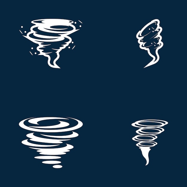 Disegno dell'illustrazione vettoriale del simbolo del logo tornado