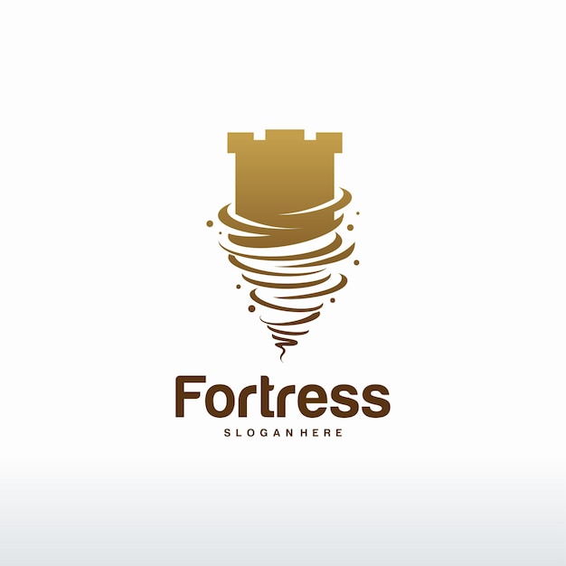 Tornado shield logo designs, fortress logo template designs