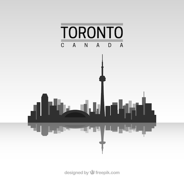 Vettore sagoma skyline di toronto