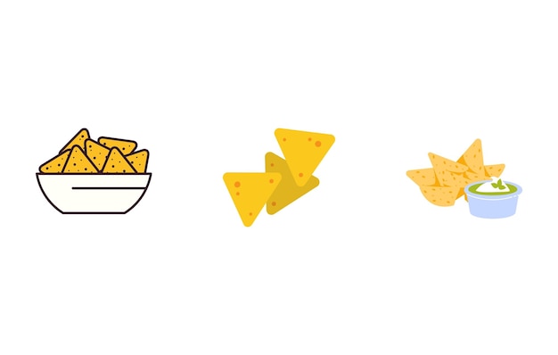 Vector tortilla vector icon. flat colorful mexican tortilla icon, vector chip symbol, pancake.