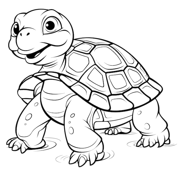 tortoise coloring pages vector animals