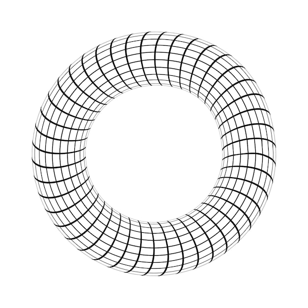 Torus ringkern geometrische vorm in de vorm van een donut vector 3D donut torus ringkern