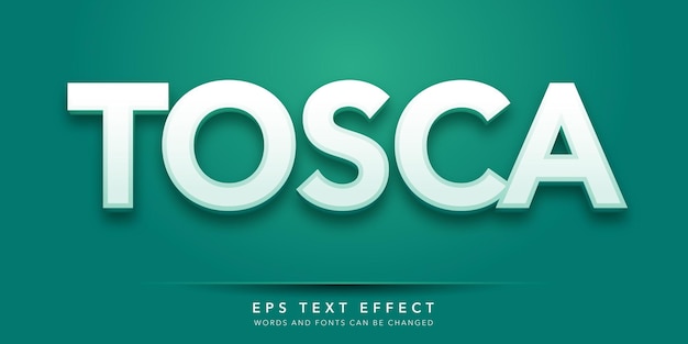 tosca 3d editable text effect