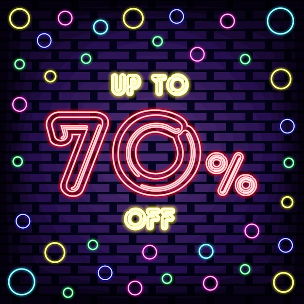 Tot 70 korting op de verkoop Neon Sign Vector Bright uithangbord Nacht heldere reclame