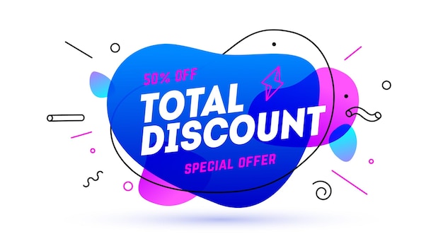 Totaal Discount toespraak bubbels