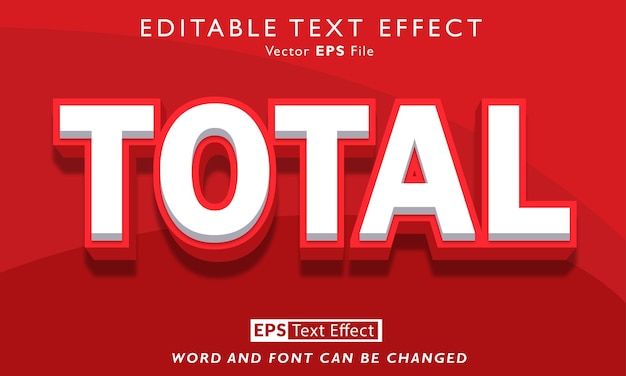 Vector total text effect